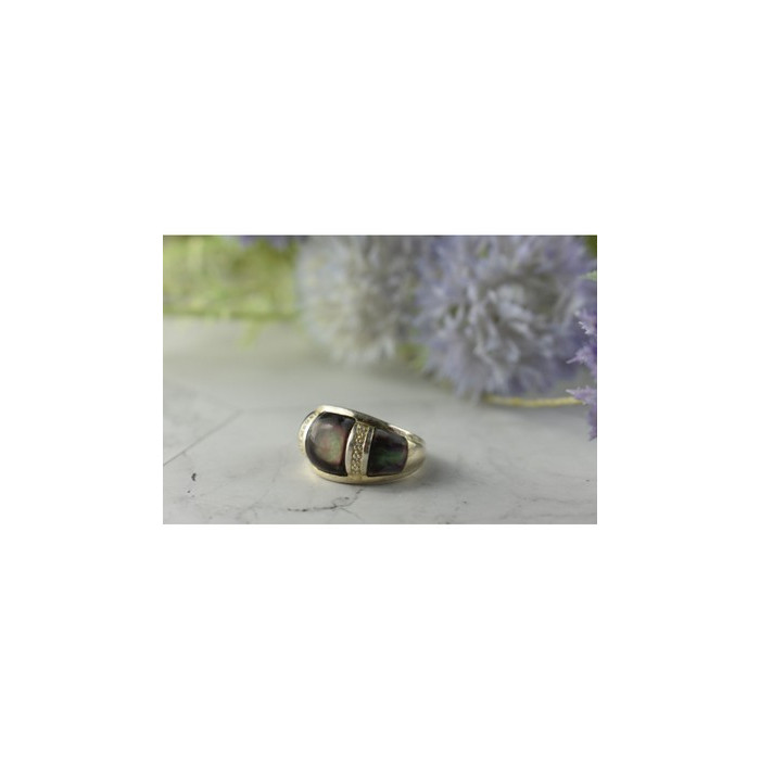 925 STERLING SILVER MOTHER OF PEARL RING SIZE 8