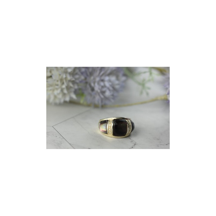 925 STERLING SILVER MOTHER OF PEARL RING SIZE 8