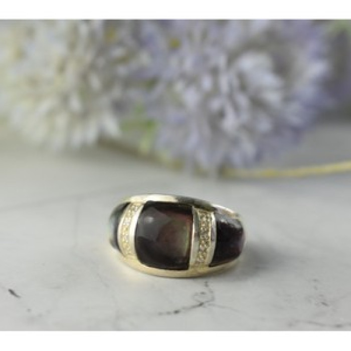925 Sterling Silver Mother OF Pearl Ring Size 8