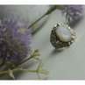 925 Sterling Silver Mother Of Pearl Openwork Ring Size 6.5