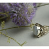 925 Sterling Silver Mother Of Pearl Openwork Ring Size 6.5