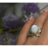 925 Sterling Silver Mother Of Pearl Openwork Ring Size 6.5