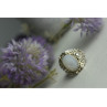925 Sterling Silver Mother Of Pearl Openwork Ring Size 6.5