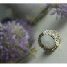 925 Sterling Silver Mother Of Pearl Openwork Ring Size 6.5