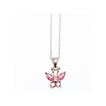 925 Sterling Silver Pink CZ 