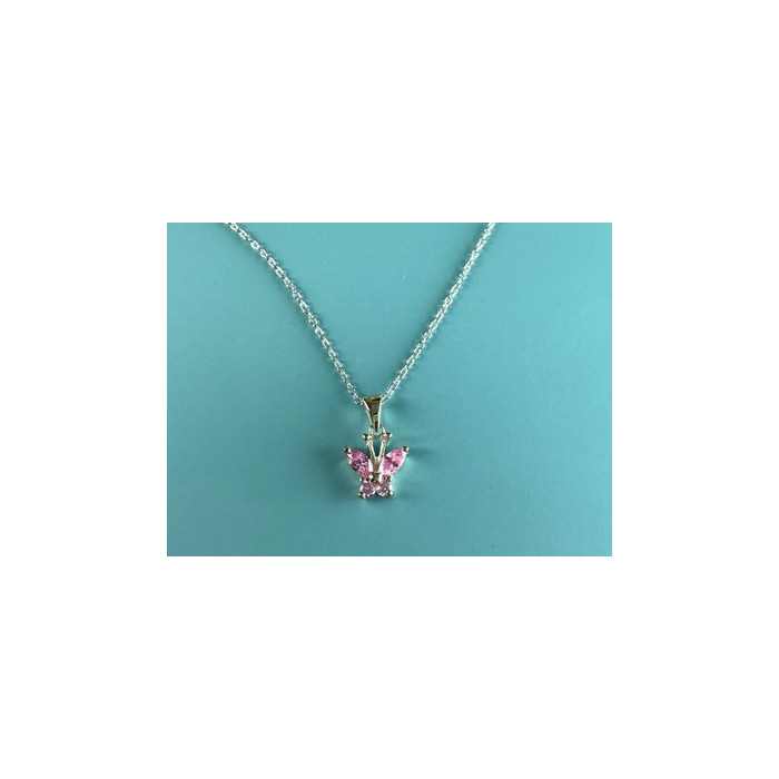 925 Sterling Silver Pink CZ 