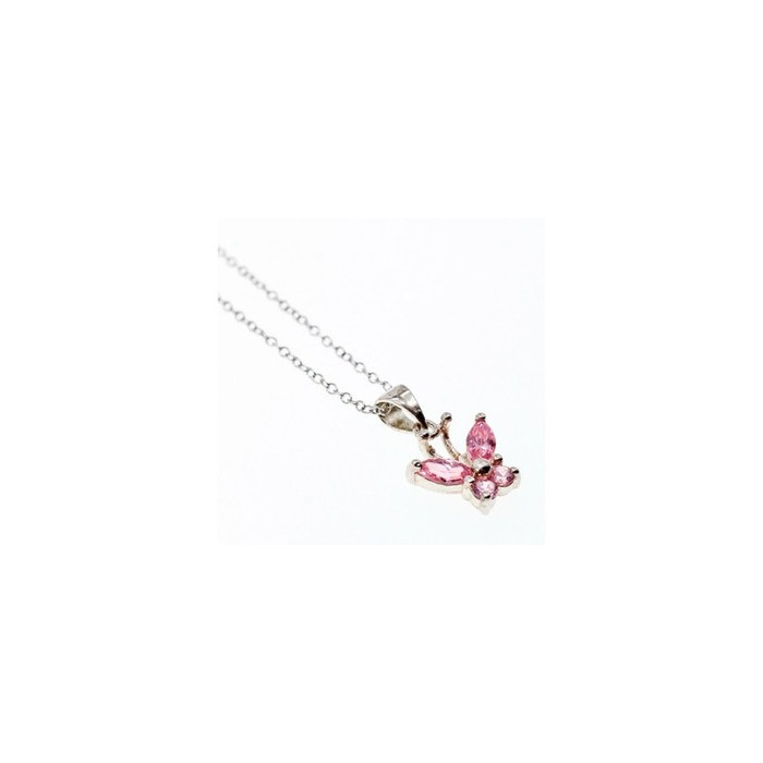 925 Sterling Silver Pink CZ 