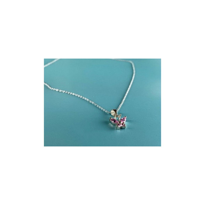 925 Sterling Silver Pink CZ 