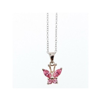 925 Sterling Silver Pink CZ 