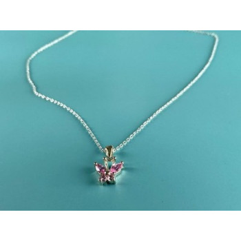 925 Sterling Silver Pink CZ 
