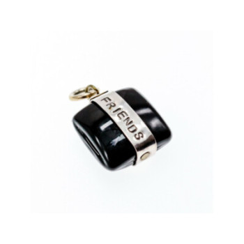 925 Sterling Silver Onyx Friends Pendant