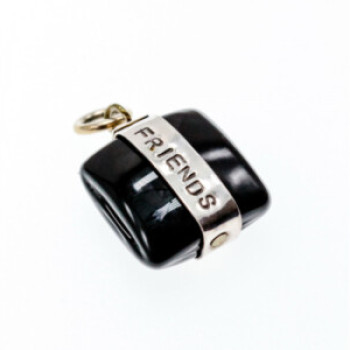 925 Sterling Silver Onyx Friends Pendant