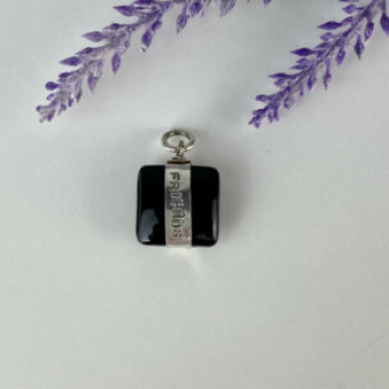 925 Sterling Silver Onyx Friends Pendant