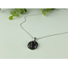 925 Sterling Silver Black & White Spinel Chain with Pendant