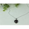 925 Sterling Silver Black & White Spinel Chain with Pendant