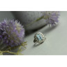 925 Sterling Silver Blue Spinel Openwork Ring Size 6