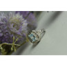 925 Sterling Silver Blue Spinel Openwork Ring Size 6