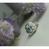 925 Sterling Silver Blue Spinel Openwork Ring Size 6