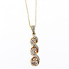 10K Yellow Gold Diamonds Chain With Pendant
