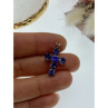 925 Sterling Silver Tanzanite Cross Pendant