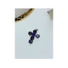 925 Sterling Silver Tanzanite Cross Pendant