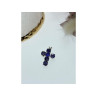 925 Sterling Silver Tanzanite Cross Pendant