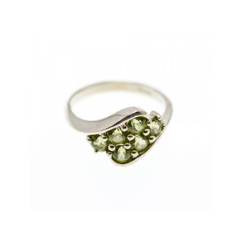925 Sterling Silver Peridot Ring Size 9.5