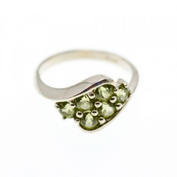 925 Sterling Silver Peridot Ring Size 9.5