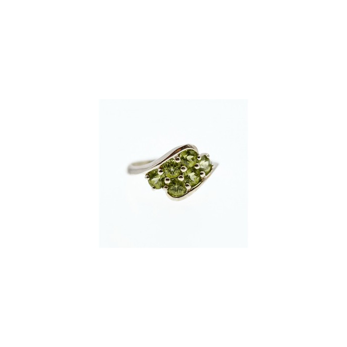 925 Sterling Silver Peridot Ring Size 9.5