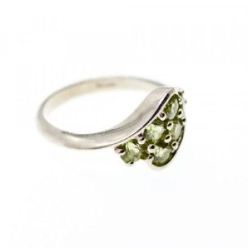 925 Sterling Silver Peridot Ring Size 9.5