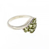 925 Sterling Silver Peridot Ring Size 9.5