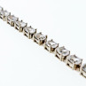925 Sterling Silver White/Colorless Spinel Bracelet Size 6.7 IN