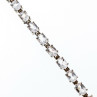 925 Sterling Silver White/Colorless Spinel Bracelet Size 6.7 IN