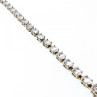 925 Sterling Silver White/Colorless Spinel Bracelet Size 6.7 IN