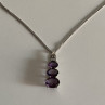 Chain With Pendant Purple CZ