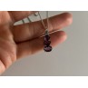 Chain With Pendant Purple CZ