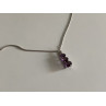 Chain With Pendant Purple CZ