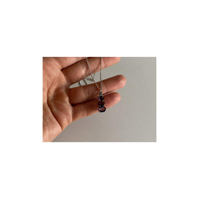 Chain With Pendant Purple CZ