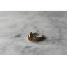 925 Sterling Silver Gold Plated Garnet Ring Size 5.5