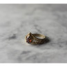 925 Sterling Silver Gold Plated Garnet Ring Size 5.5