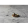 925 Sterling Silver Gold Plated Garnet Ring Size 5.5