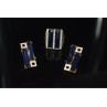 925 STERLING SILVER BLUE ALPANITE SET (RING & EARRINGS)