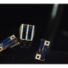 925 Sterling Silver Blue Alpanite SET (Ring & Earrings)