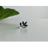 925 Sterling Silver Sapphires Ring Size 6.5