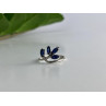 925 Sterling Silver Sapphires Ring Size 6.5