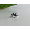 925 Sterling Silver Sapphires Ring Size 6.5
