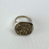 925 Sterling Silver Pyrite (Fool'S Gold) Ring Size 7