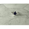 925 Sterling Silver Blue & White Sapphire Ring Size 6.5