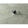 925 Sterling Silver Blue & White Sapphire Ring Size 6.5