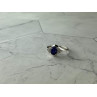 925 Sterling Silver Blue & White Sapphire Ring Size 6.5